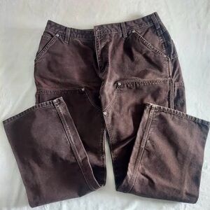 Carhartt Duck Canvas Double-Knee Pants - 2/30 - dark brown